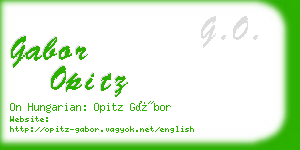 gabor opitz business card